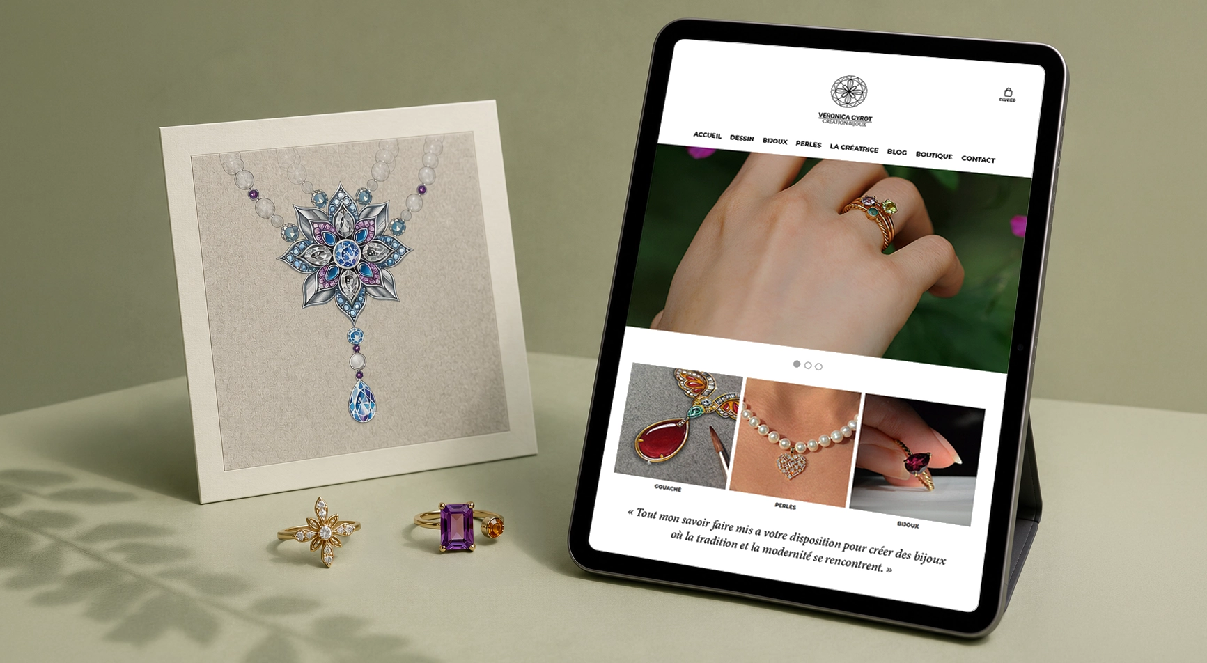 VCB Paris luxury jewellery ecommerce homepage